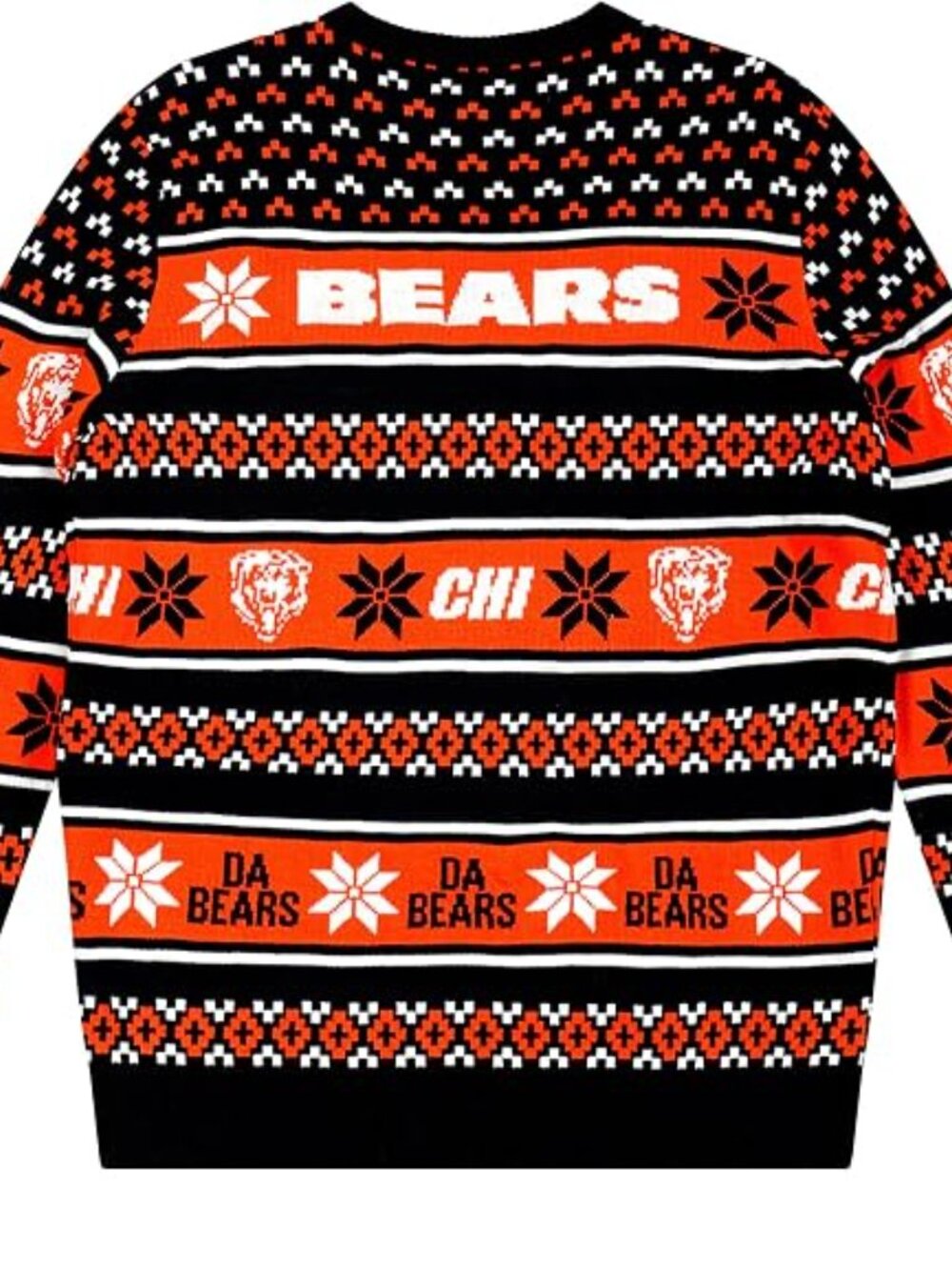 Chicago Bears NFL Big Logo Ugly Sweater - Medium